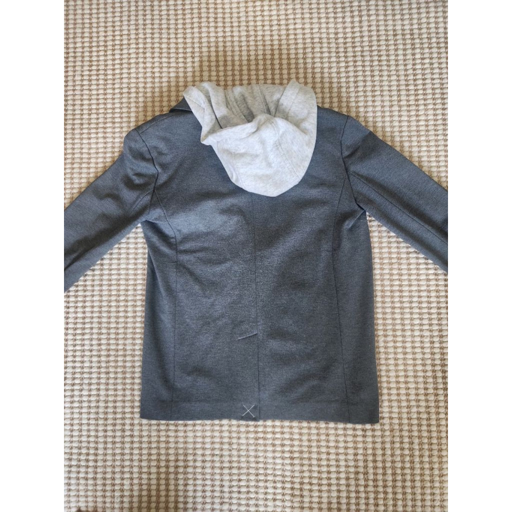 Women's Lou & Grey Gray Hooded Blazer XSP NWT Minimalist Clean Girl Core - Picture 5 of 8